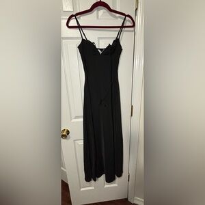 NWT WEWOREWHAT SZ XXS BLACK CAMI MIDI Dress W/Ruched Cups